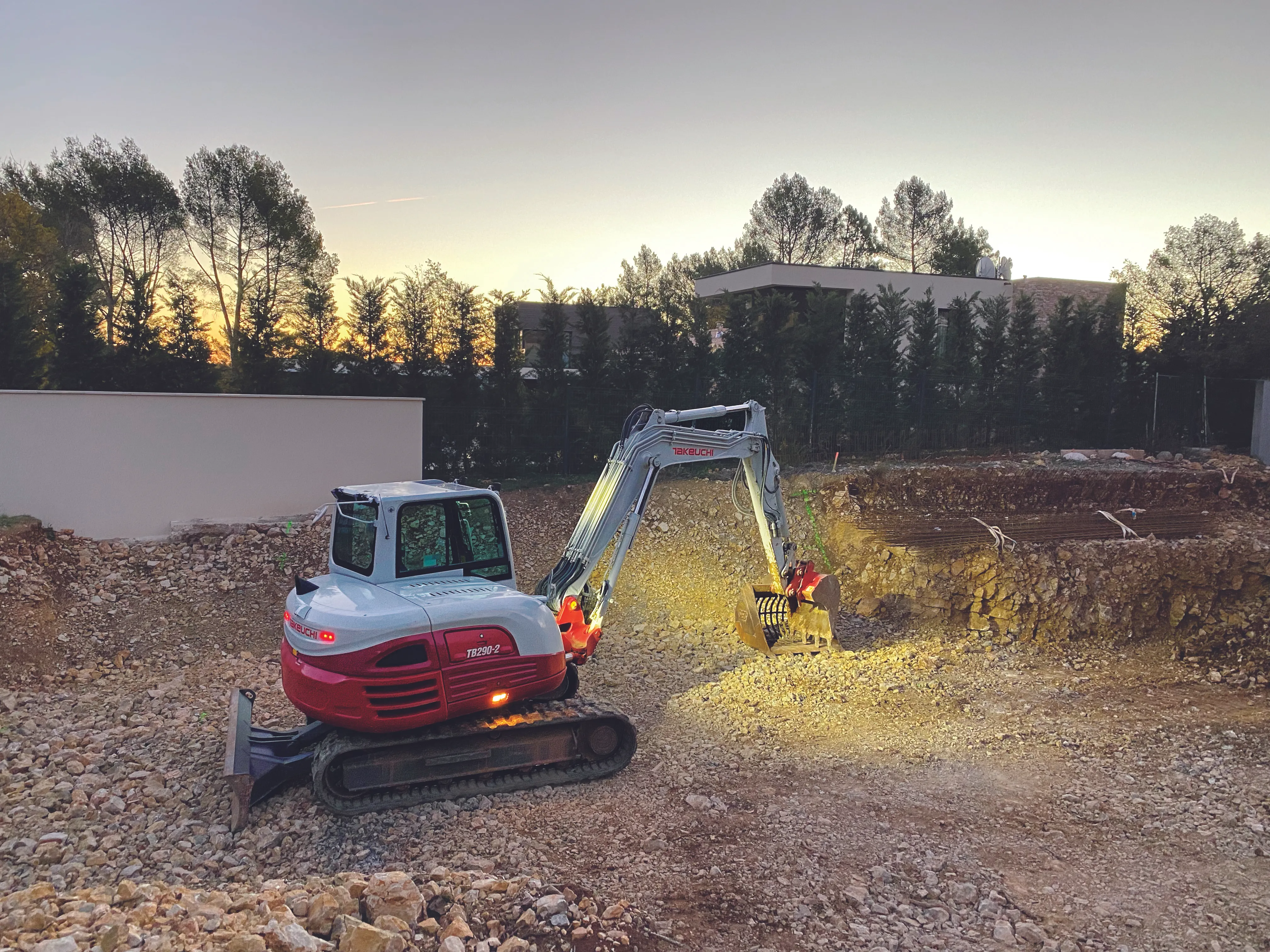 Mini pelle terrassement